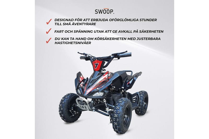Swoop El-Firehjuling Adventurer 1000W - Blå - Oppbevaring - Hyller - Oppbevaringshylle - Lagerhylle