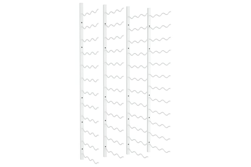 Veggmontert vinstativ for 36 flasker 2 stk hvit jern - Hvit - Oppbevaring - Hyller - Oppbevaringshylle - Vinstativ & vinhylle