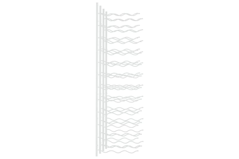 Veggmontert vinstativ for 36 flasker 2 stk hvit jern - Hvit - Oppbevaring - Hyller - Oppbevaringshylle - Vinstativ & vinhylle