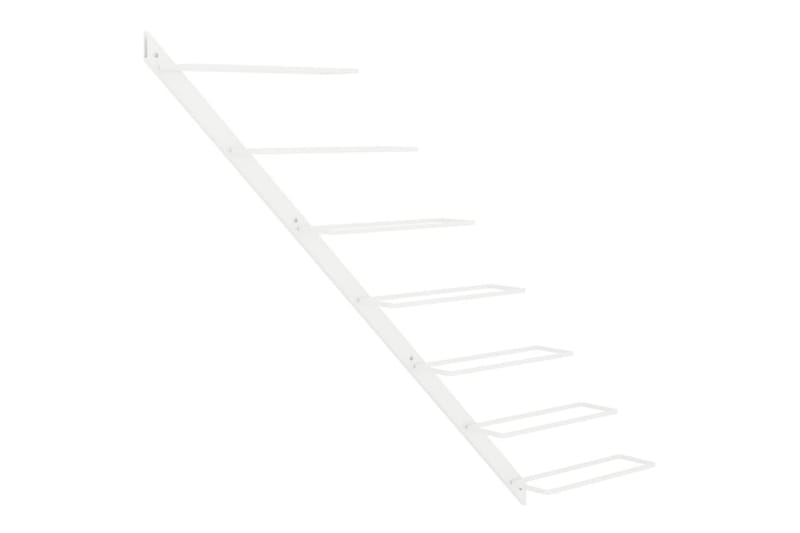 Veggmontert vinstativ for 7 flasker hvit metall - Hvit - Oppbevaring - Hyller - Oppbevaringshylle - Vinstativ & vinhylle