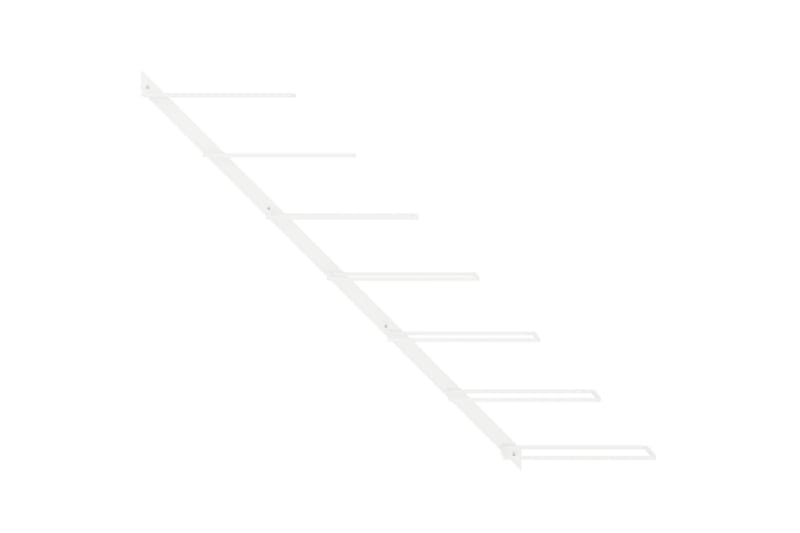 Veggmontert vinstativ for 7 flasker hvit metall - Hvit - Oppbevaring - Hyller - Oppbevaringshylle - Vinstativ & vinhylle