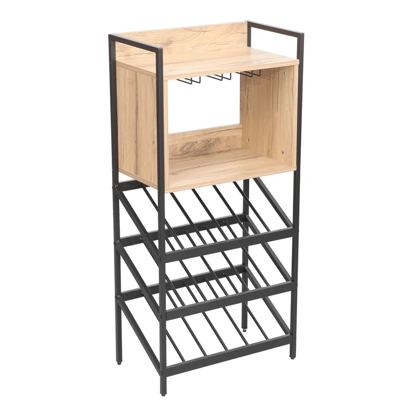 Vinstativ Bjeldor Rustic melamin 51x30x108 cm, rustikk