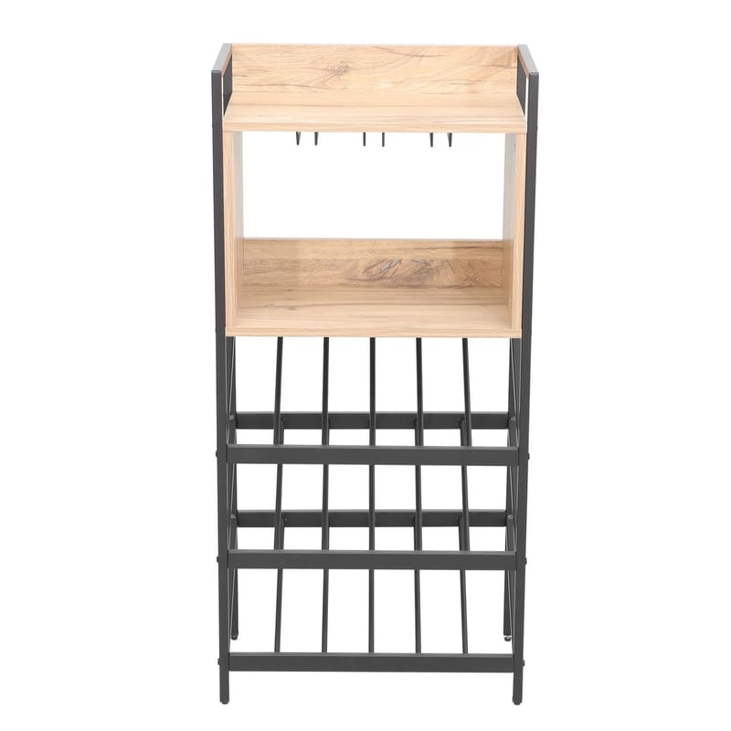 Vinstativ Bjeldor Rustic melamin 51x30x108 cm - rustikk - Oppbevaring - Hyller - Oppbevaringshylle - Vinstativ & vinhylle