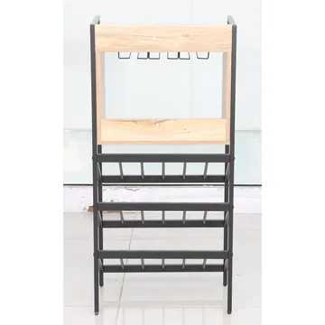 Vinstativ Bjeldor Rustic melamin 51x30x108 cm - rustikk - Oppbevaring - Hyller - Oppbevaringshylle - Vinstativ & vinhylle