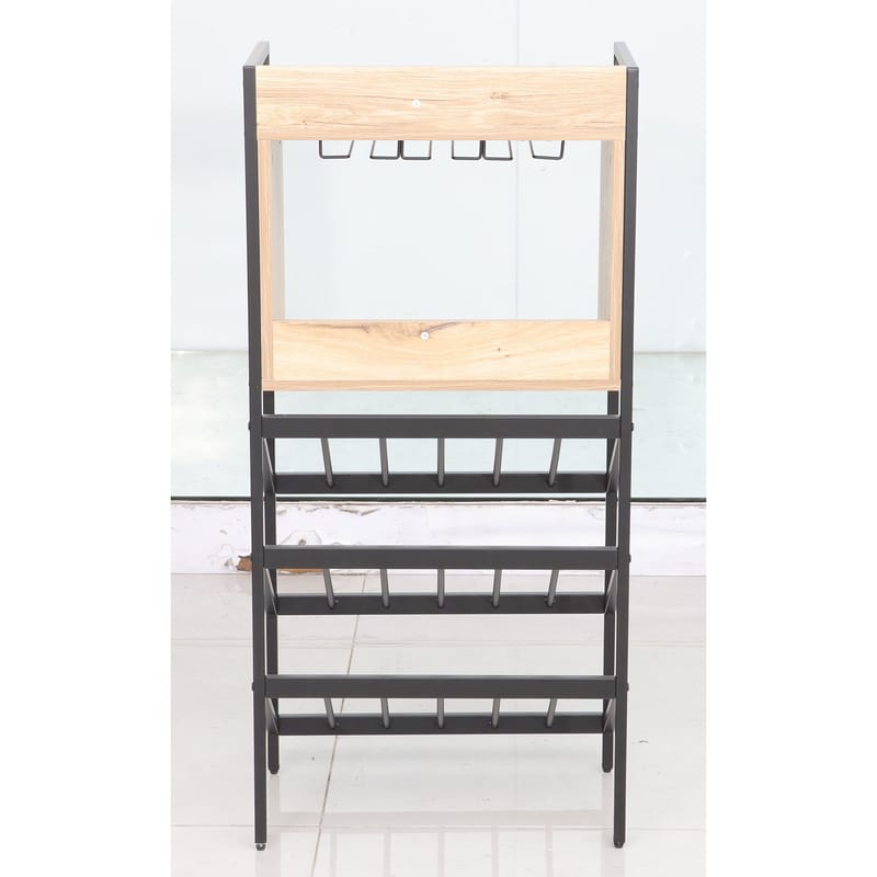 Vinstativ Bjeldor Rustic melamin 51x30x108 cm - rustikk - Oppbevaring - Hyller - Oppbevaringshylle - Vinstativ & vinhylle