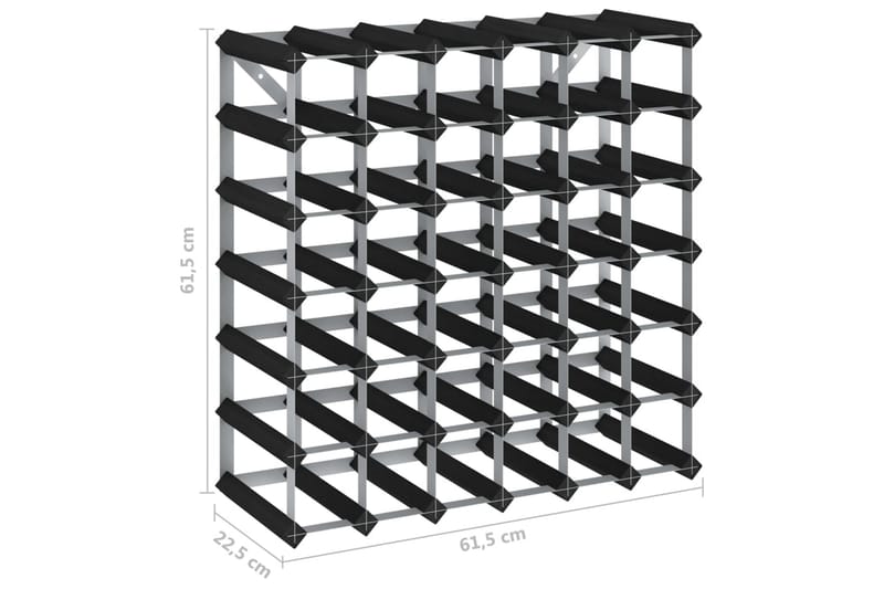 Vinstativ for 42 flasker svart heltre furu - Svart - Vinstativ & vinhylle