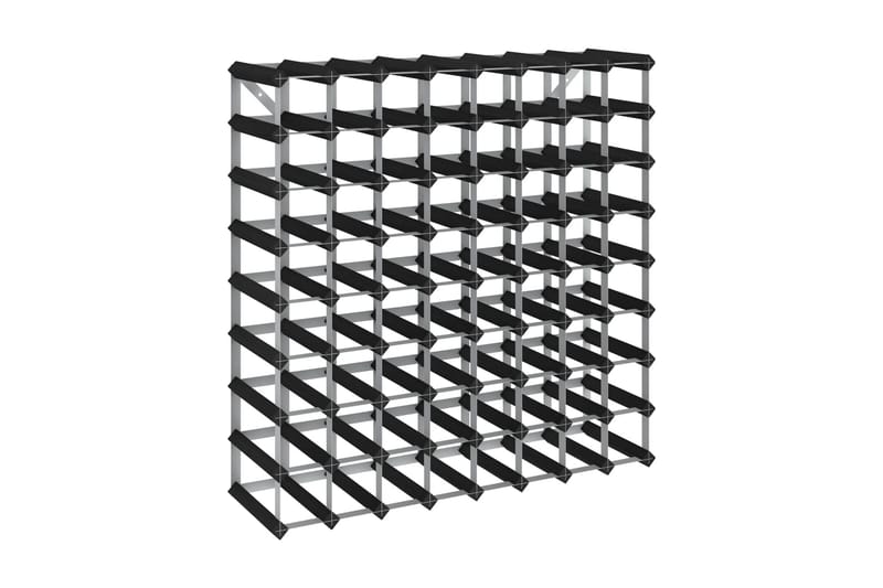 Vinstativ for 72 flasker svart heltre furu - Svart - Oppbevaring - Hyller - Oppbevaringshylle - Vinstativ & vinhylle