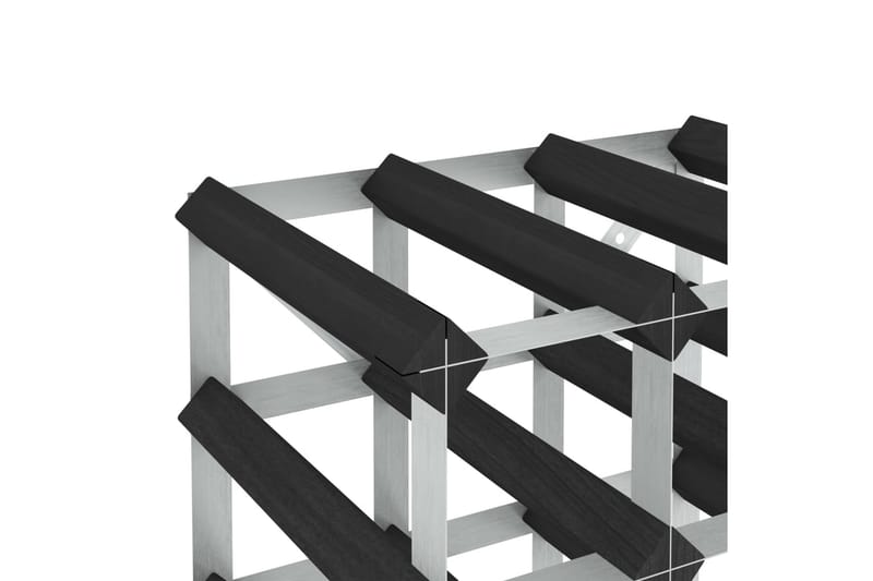 Vinstativ for 72 flasker svart heltre furu - Svart - Oppbevaring - Hyller - Oppbevaringshylle - Vinstativ & vinhylle