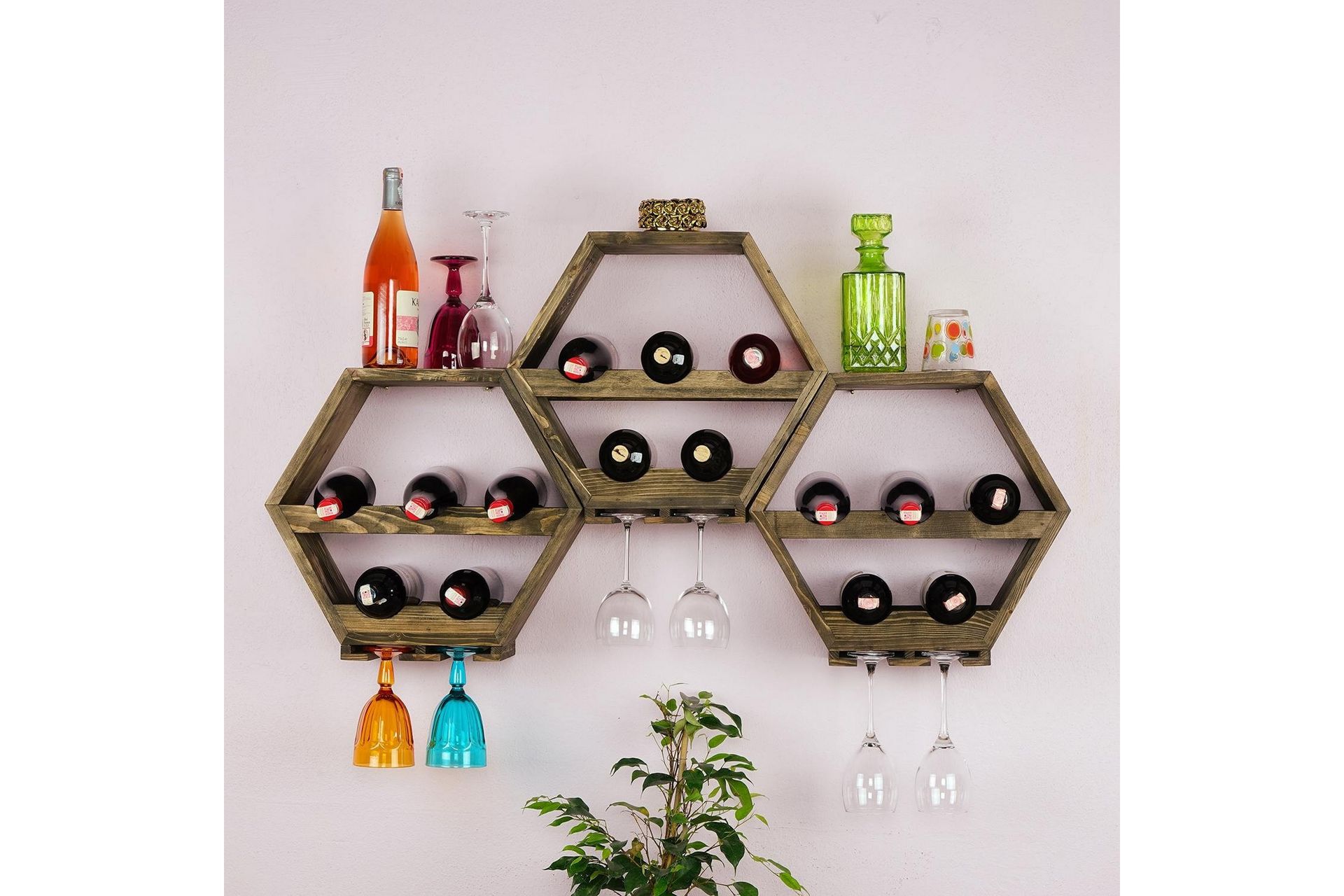 Almaden vinstativ 42x20 cm - Natur - Oppbevaring - Hyller - Oppbevaringshylle - Vinstativ & vinhylle