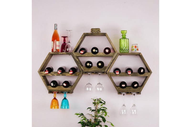 Almaden vinstativ 42x20 cm - Natur - Oppbevaring - Hyller - Oppbevaringshylle - Vinstativ & vinhylle