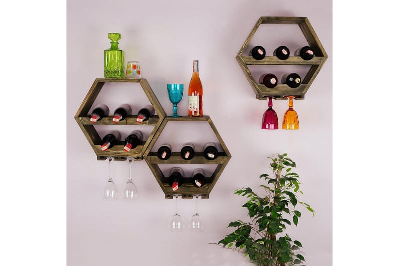 Almaden vinstativ 42x20 cm - Natur - Oppbevaring - Hyller - Oppbevaringshylle - Vinstativ & vinhylle