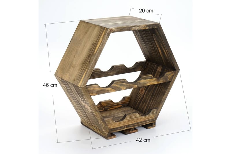 Almaden vinstativ 42x20 cm - Natur - Oppbevaring - Hyller - Oppbevaringshylle - Vinstativ & vinhylle