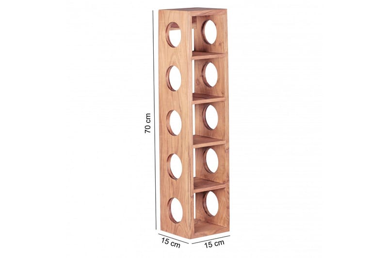 Halkett Vinstativ 15x15 cm - Brun - Oppbevaring - Hyller - Oppbevaringshylle - Vinstativ & vinhylle