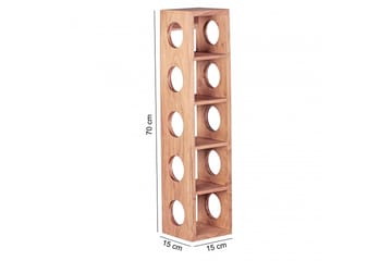 Halkett Vinstativ 15x15 cm - Brun - Oppbevaring - Hyller - Oppbevaringshylle - Vinstativ & vinhylle