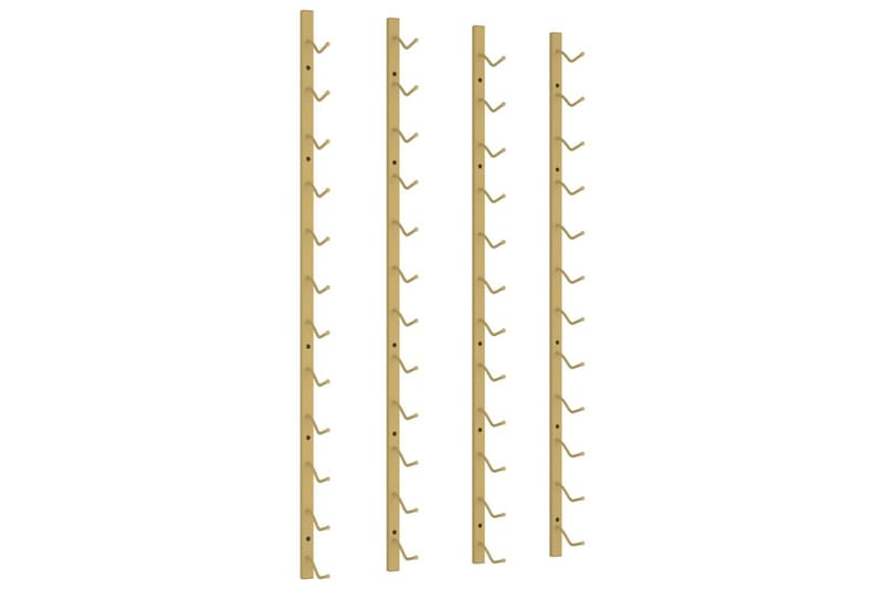 Veggmontert vinstativ for 12 flasker 2 stk gull jern - Gull - Oppbevaring - Hyller - Oppbevaringshylle - Vinstativ & vinhylle