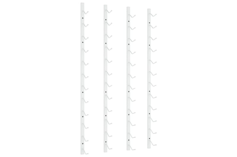 Veggmontert vinstativ for 12 flasker 2stk hvit jern - Hvit - Oppbevaring - Hyller - Oppbevaringshylle - Vinstativ & vinhylle
