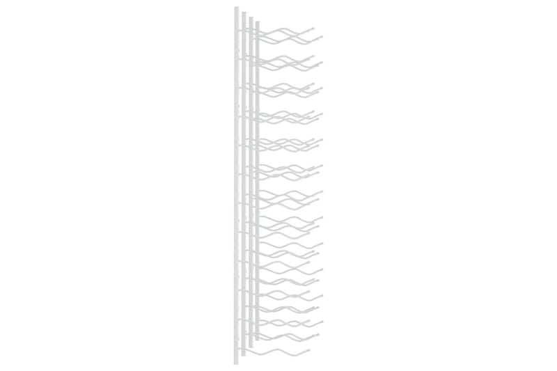 Veggmontert vinstativ for 24 flasker 2 stk hvit jern - Hvit - Oppbevaring - Hyller - Oppbevaringshylle - Vinstativ & vinhylle