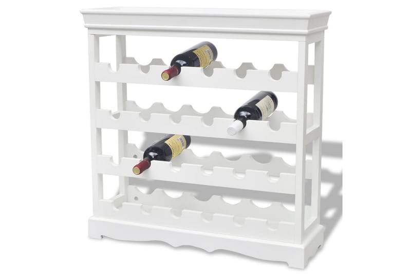 Vinhylle Abreu hvit - Oppbevaring - Hyller - Oppbevaringshylle - Vinstativ & vinhylle