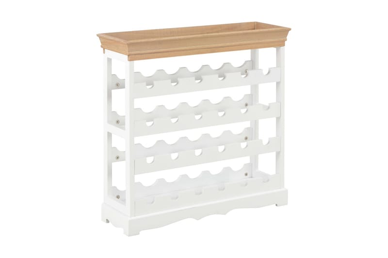 Vinhylle hvit 70x22,5x70,5 cm MDF - Oppbevaring - Hyller - Oppbevaringshylle - Vinstativ & vinhylle