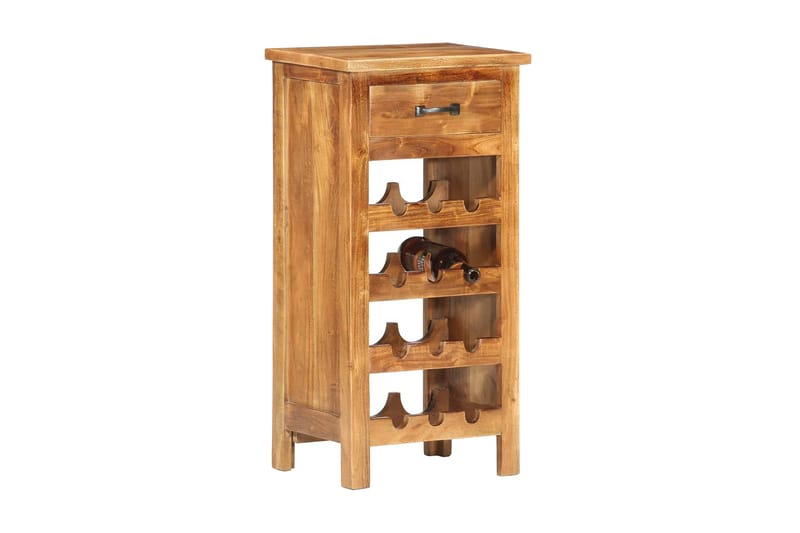 Vinskap 40x30x80 cm heltre akasie - Brun - Oppbevaring - Hyller - Oppbevaringshylle - Vinstativ & vinhylle