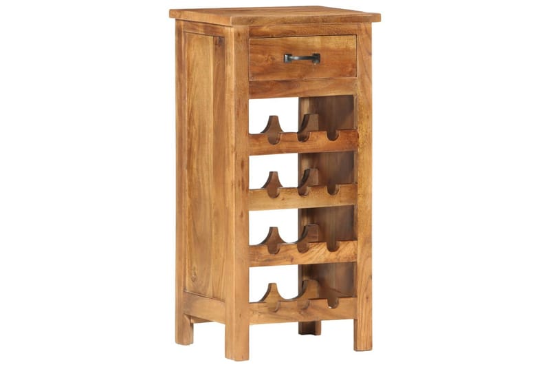 Vinskap 40x30x80 cm heltre akasie - Brun - Oppbevaring - Hyller - Oppbevaringshylle - Vinstativ & vinhylle