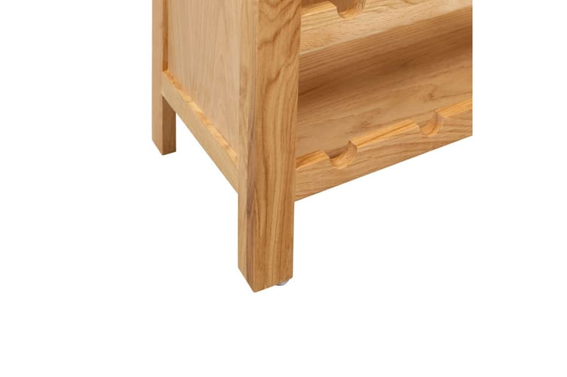 Vinskap 72x32x90 cm heltre eik - Oppbevaring - Hyller - Oppbevaringshylle - Vinstativ & vinhylle