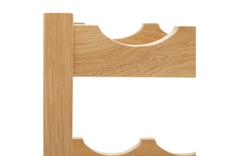 Vinstativ for 12 flasker 47x21x36 cm heltre eik - Oppbevaring - Hyller - Oppbevaringshylle - Vinstativ & vinhylle