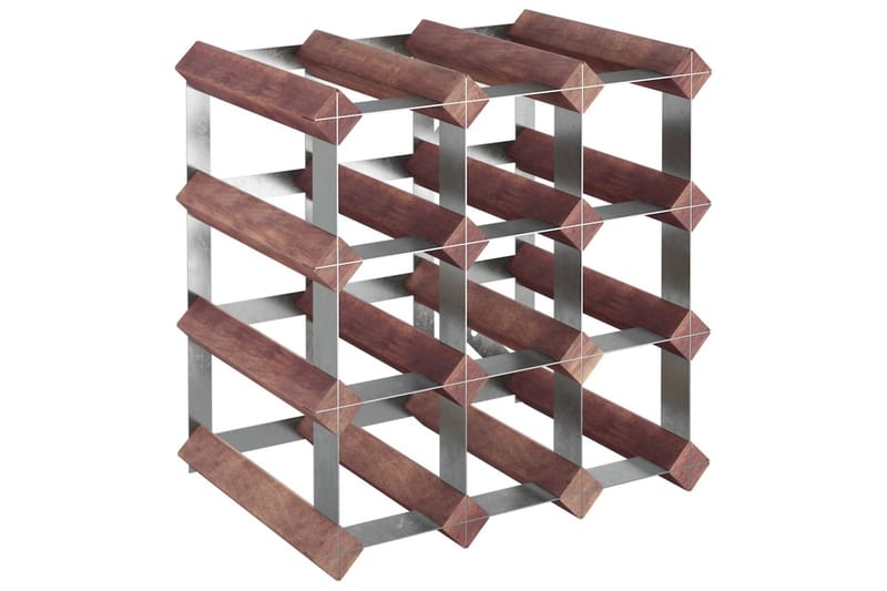 Vinstativ for 12 flasker brun heltre furu - Brun - Oppbevaring - Hyller - Oppbevaringshylle - Vinstativ & vinhylle