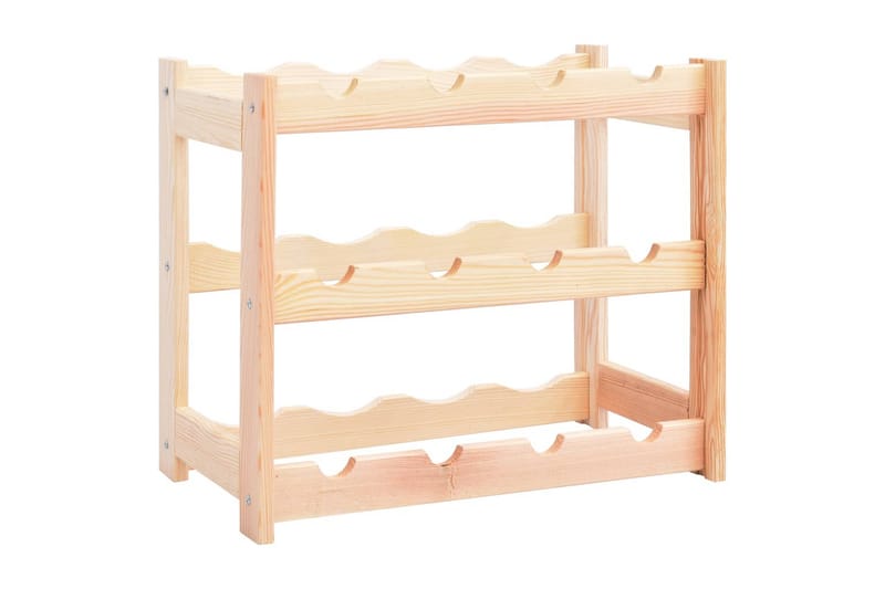 Vinstativ for 12 flasker furu - Beige - Oppbevaring - Hyller - Oppbevaringshylle - Vinstativ & vinhylle