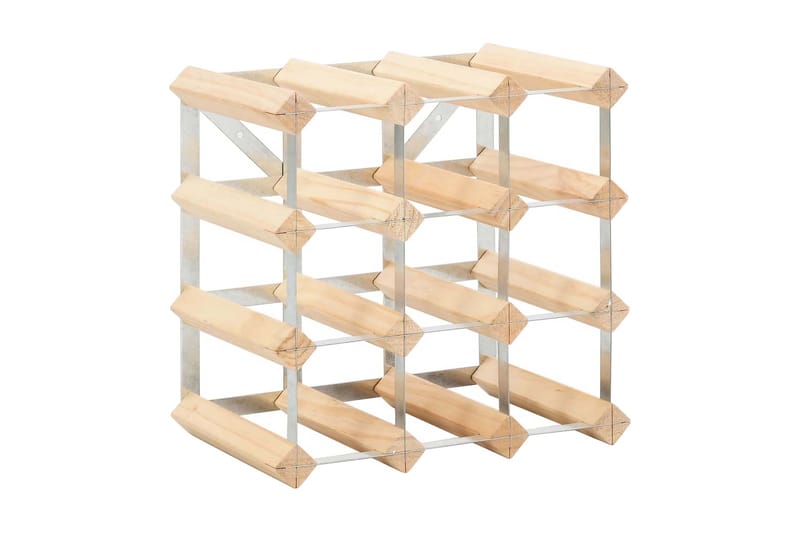 Vinstativ for 12 flasker heltre furu - Beige - Oppbevaring - Hyller - Oppbevaringshylle - Vinstativ & vinhylle