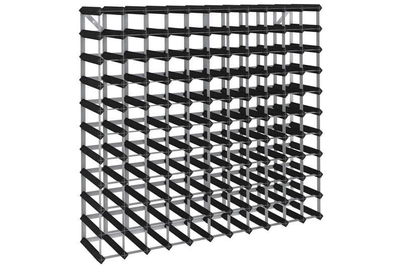Vinstativ for 120 flasker svart heltre furu - Svart - Oppbevaring - Hyller - Oppbevaringshylle - Vinstativ & vinhylle