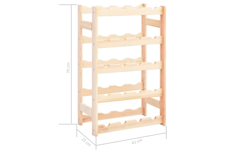 Vinstativ for 20 flasker furu - Beige - Oppbevaring - Hyller - Oppbevaringshylle - Vinstativ & vinhylle