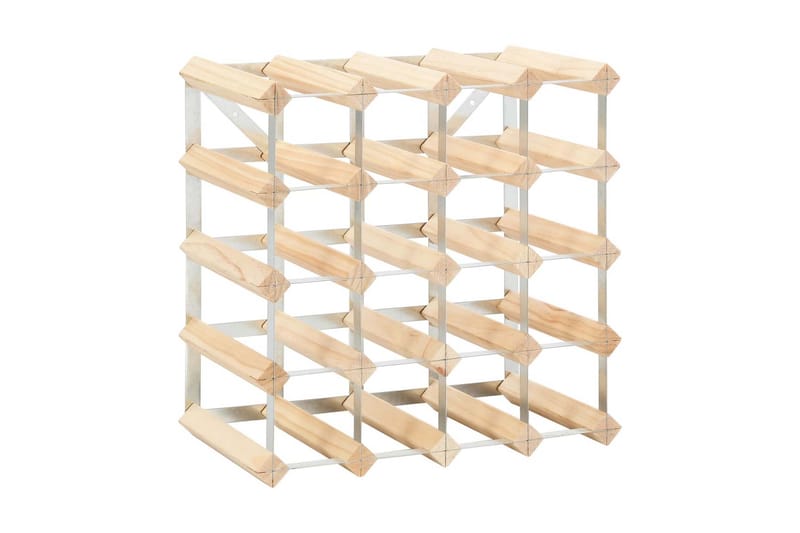 Vinstativ for 20 flasker heltre furu - Beige - Oppbevaring - Hyller - Oppbevaringshylle - Vinstativ & vinhylle