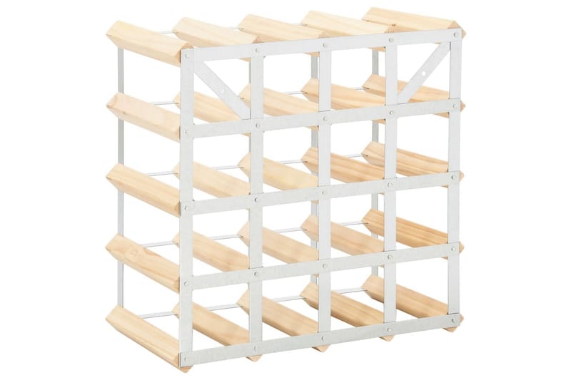 Vinstativ for 20 flasker heltre furu - Beige - Oppbevaring - Hyller - Oppbevaringshylle - Vinstativ & vinhylle