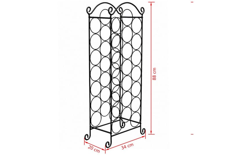 Vinstativ for 21 flasker metall - Vinstativ & vinhylle