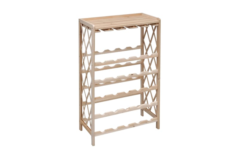Vinstativ for 25 flasker heltre gran - Oppbevaring - Hyller - Oppbevaringshylle - Vinstativ & vinhylle