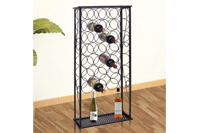 Vinstativ for 28 flasker metall - Oppbevaring - Hyller - Oppbevaringshylle - Vinstativ & vinhylle
