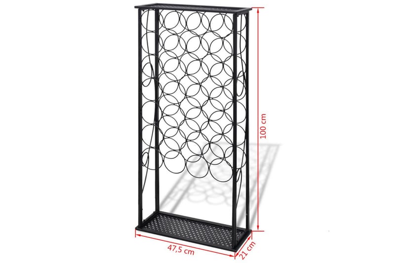 Vinstativ for 28 flasker metall - Oppbevaring - Hyller - Oppbevaringshylle - Vinstativ & vinhylle