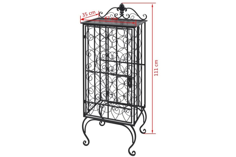 Vinstativ for 28 flasker metall - Oppbevaring - Hyller - Oppbevaringshylle - Vinstativ & vinhylle