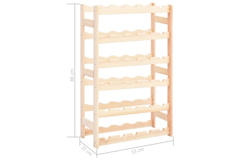Vinstativ for 30 flasker furu - Beige - Oppbevaring - Hyller - Oppbevaringshylle - Vinstativ & vinhylle