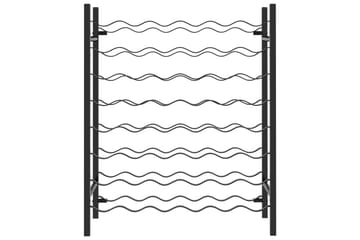 Vinstativ for 48 flasker metall svart - Oppbevaring - Hyller - Oppbevaringshylle - Vinstativ & vinhylle