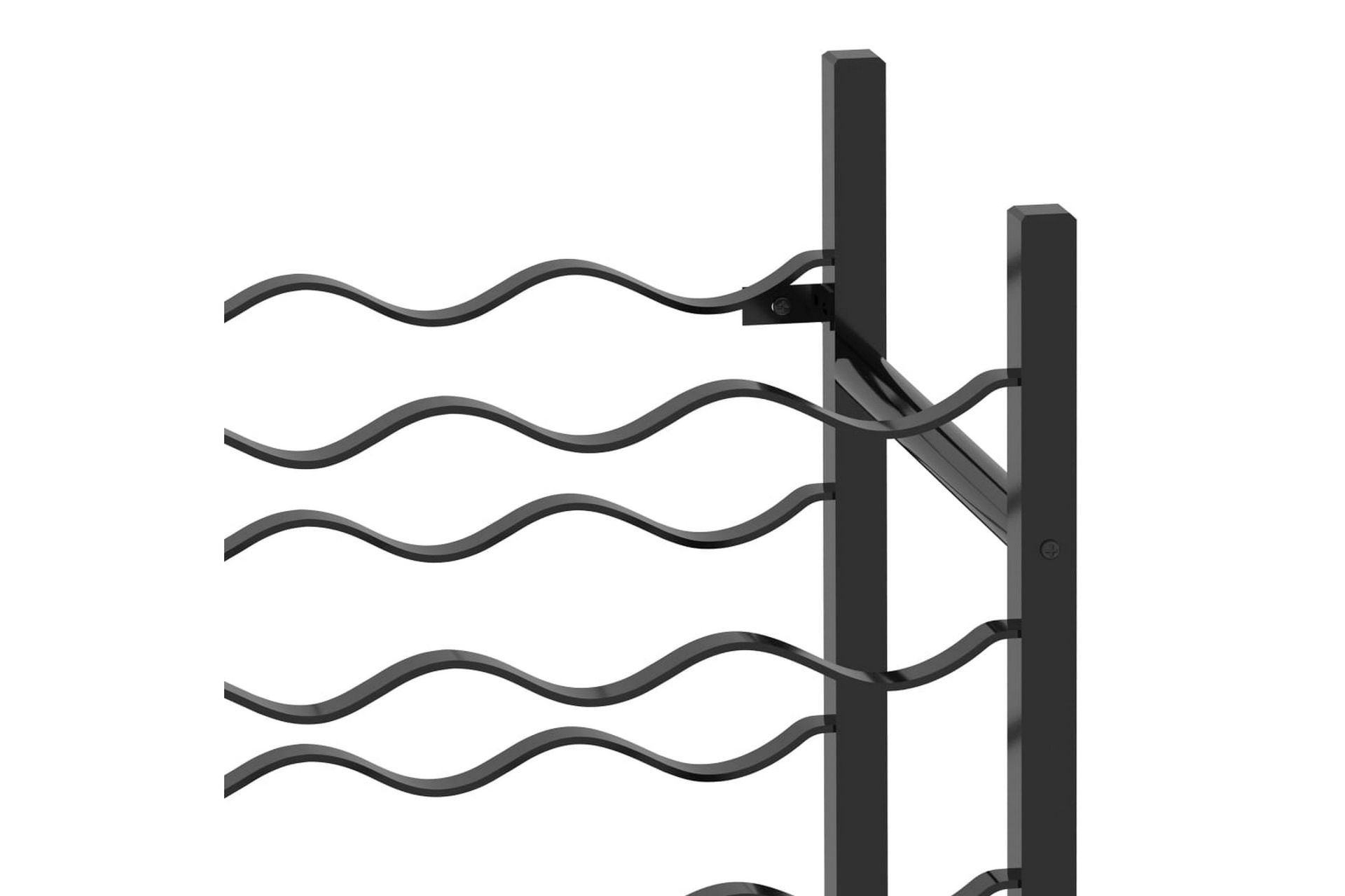 Vinstativ for 48 flasker metall svart - Oppbevaring - Hyller - Oppbevaringshylle - Vinstativ & vinhylle