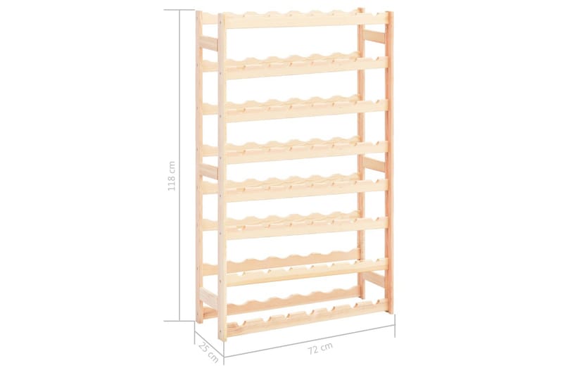 Vinstativ for 56 flasker furu - Beige - Oppbevaring - Hyller - Oppbevaringshylle - Vinstativ & vinhylle