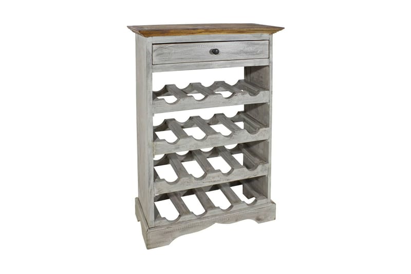 Vinstativ gjenvunnet heltre 55x23x85 cm - Oppbevaring - Hyller - Oppbevaringshylle - Vinstativ & vinhylle