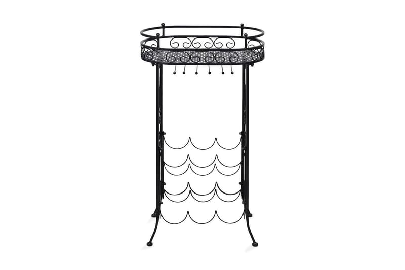 Vinstativ med glassholder for 9 flasker metall - Oppbevaring - Hyller - Oppbevaringshylle - Vinstativ & vinhylle