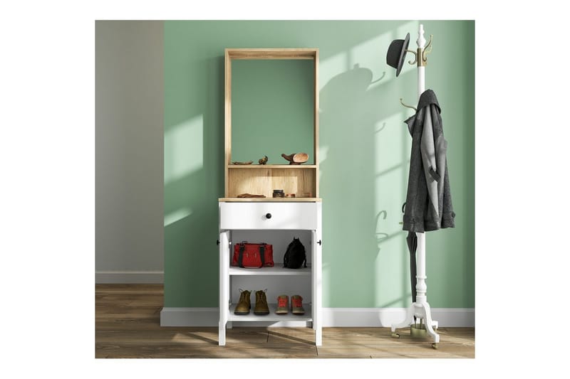 Orlan Fristående Hyllplan 190 cm - Natur/Hvit - Oppbevaring - Hyller - Hylleplan & hyllekonsoll