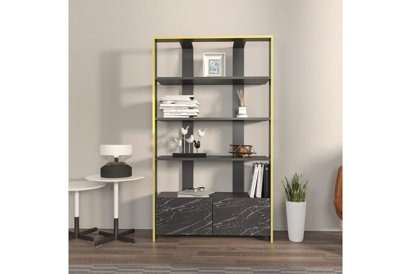 Ossin Bokhylle 93,6 cm - Svart - Oppbevaring - Hyller - Bokhylle