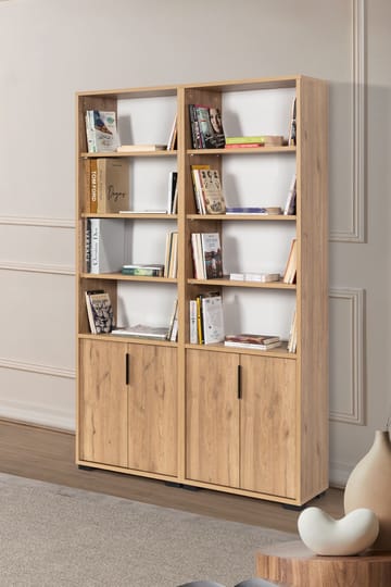 Pavio Bokhylle 120 cm i Tre med Safirek-utseende - Blå|Brun - Oppbevaring - Hyller - Bokhylle