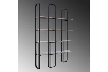 Pemu Bokhylle 125 cm - Svart - Oppbevaring - Hyller - Bokhylle