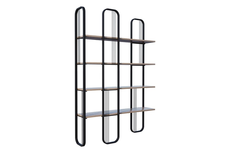 Pemu Bokhylle 125 cm - Svart - Oppbevaring - Hyller - Bokhylle